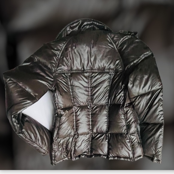 Burberry London Shiny Brown Down PufferJacket Size 2 - Picture 7 of 16